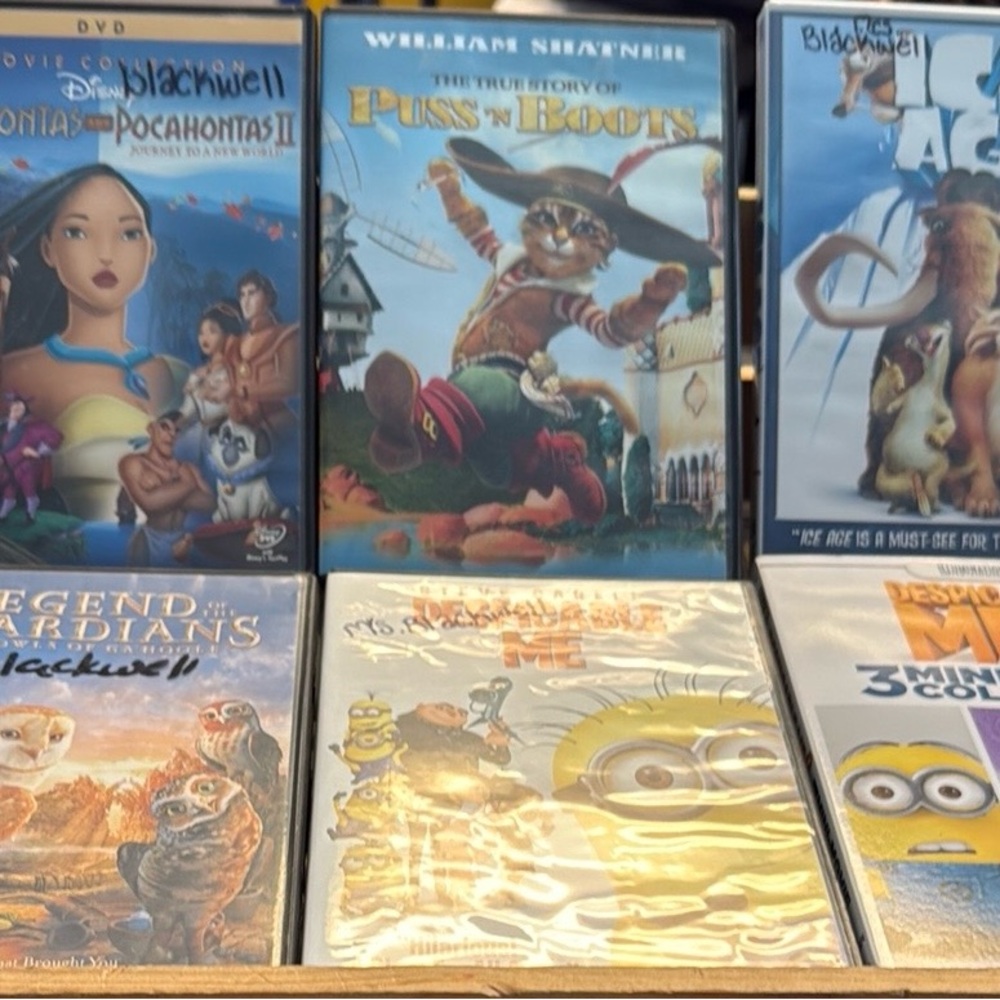 Collection of Animated Movie DVDs